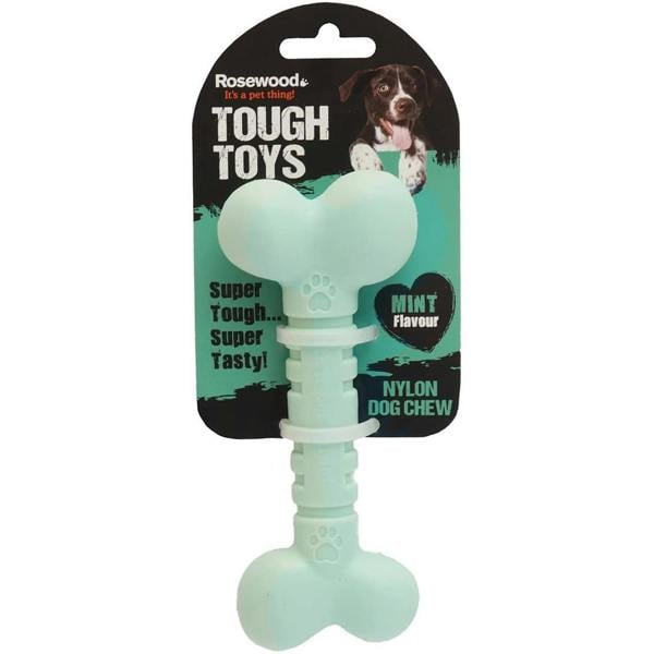 Rosewood Nylon Dog Chews Toy Mint Bone Large