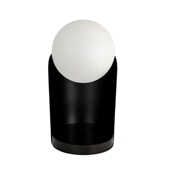 Angel Cerdá Table lamp in white glass and black steel 8091