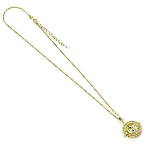 Harry Potter sterling silver Gold Plated Time Turner Necklace with crystal Elements