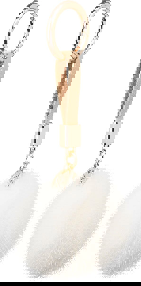 Pom Pom Keyring White