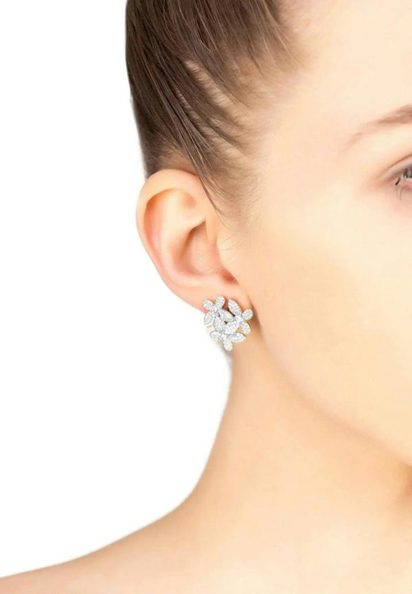 Flowers Large Stud Earrings Silver - LATELITA Earrings