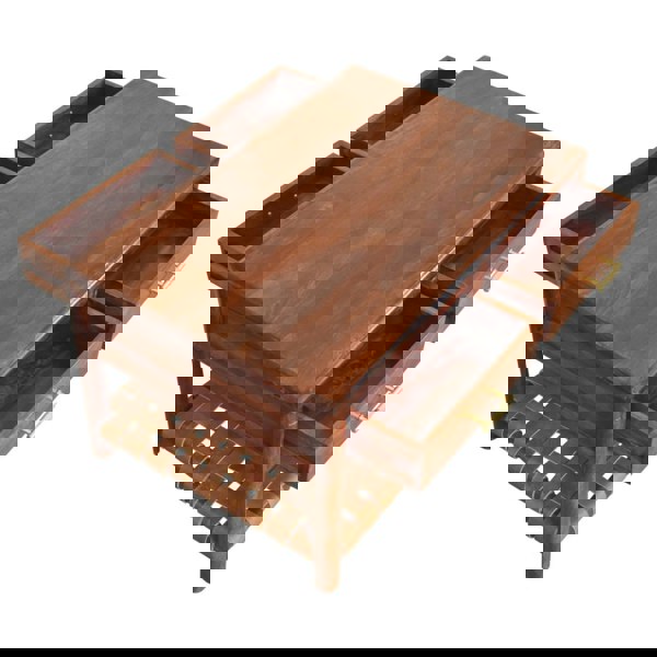 Artisan Furniture Solid Wood Regency Woven Console Table with 4 drawers