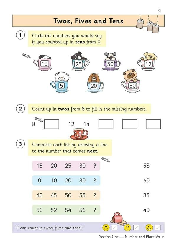 CGP KS1 Year 1 Workbook Bundle – Ages 5-6 (Grammar Punctuation and Spelling, Reading Comprehension, Handwriting, Maths)