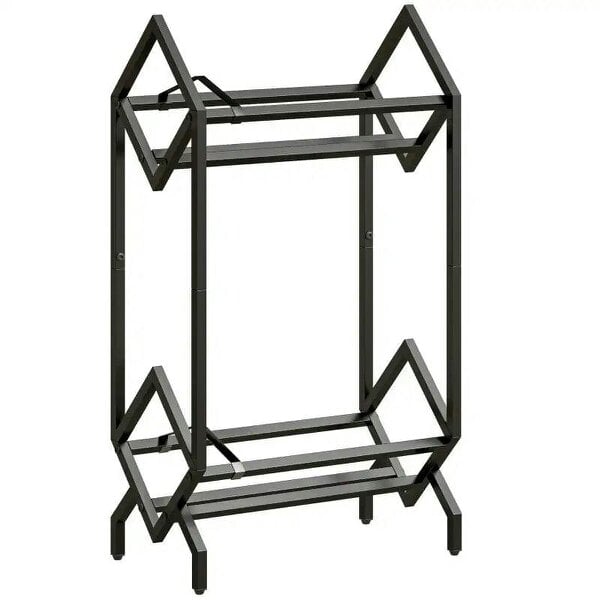 Bobobiy 50 CD Storage Rack, 2-Tier Metal CD Storage Unit, Free Standing, Easy to Assemble, Black