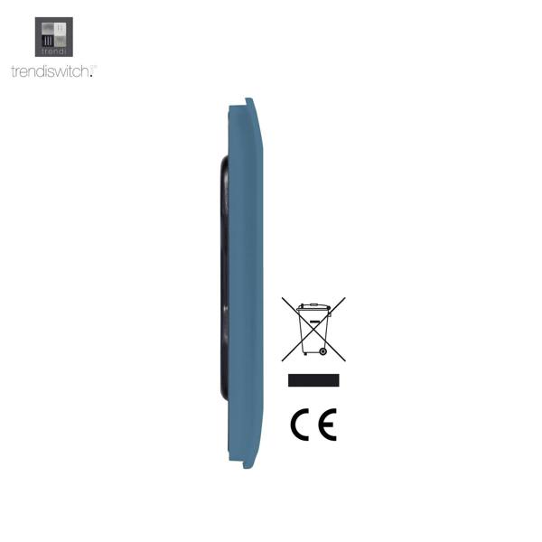 Trendi Switch Single Blanking Plate in Sky Blue