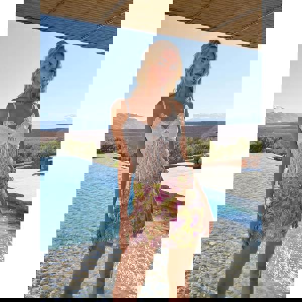 Pink Vanilla Floral Sequin Skirt