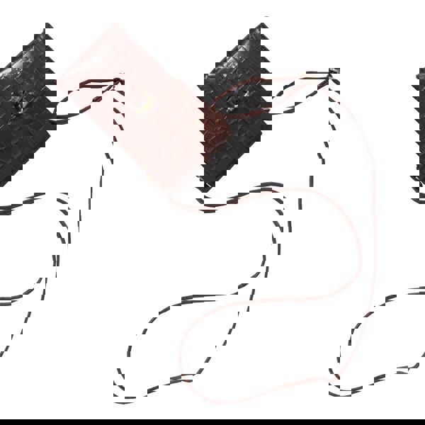 Assots London 'PETRA' Red Croc Real Leather Mobile Phone Crossbody Bag