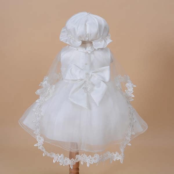 Cinda Christening Gown with Bonnet and Cape