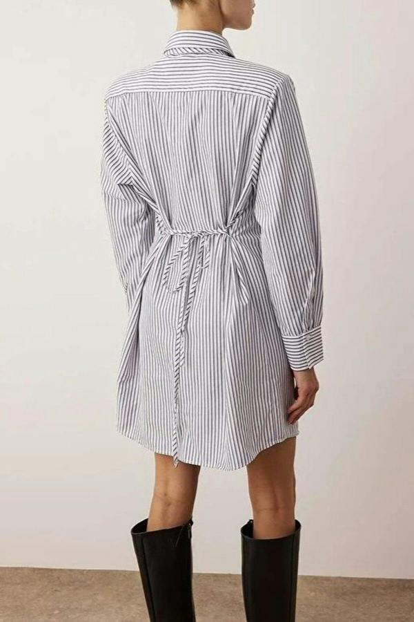 WOVCOR Mini Woven Dress with Tie Detail