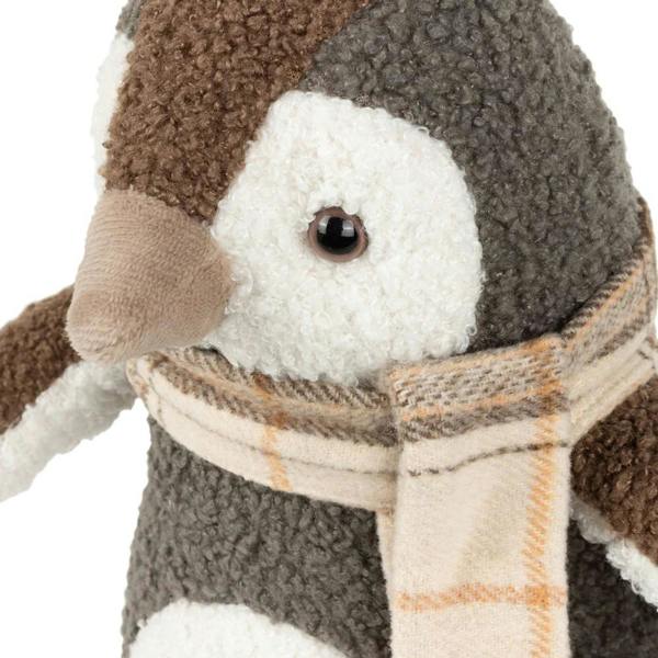 Paoletti Bouclé Penguin Doorstop - Warm Grey - 