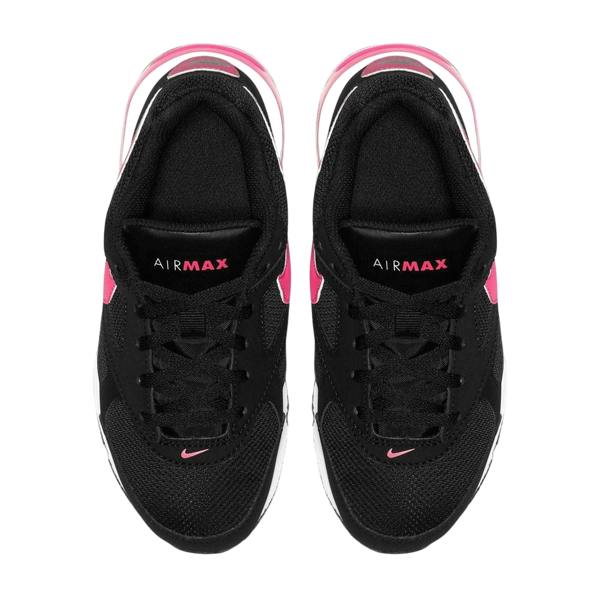Nike Girls Air Max Ivo Logo Leather Trainers - Black/Pink - 