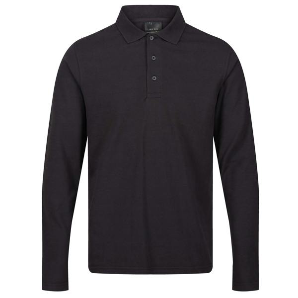 Regatta Professional Mens Long-Sleeved Polo Shirt - Seal Grey - 