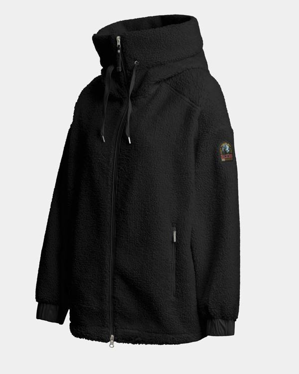 Parajumpers Noelle Womens Full Zip Sweatshirt - Black 541, side