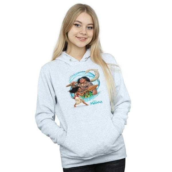 Disney Womens/Ladies Moana And Maui Wave Hoodie - Sports Grey