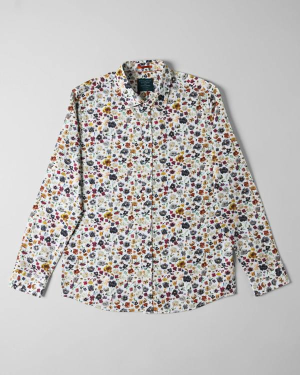 Steel & Jelly Limited Edition White Multi Floral Slim Fit Shirt