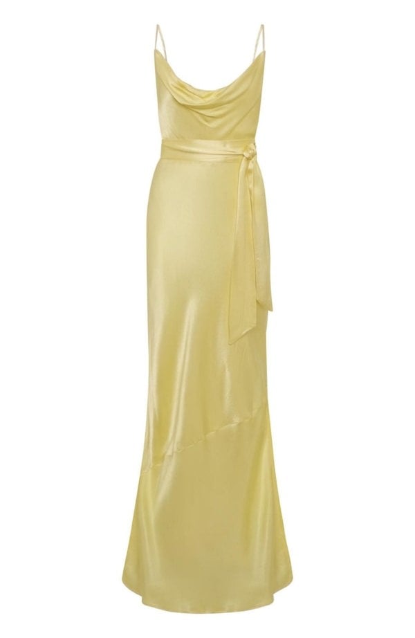 Rewritten London Pollenca Bridesmaid Dress in Lemonade Yellow