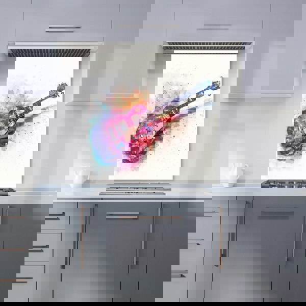 Warren Reed - Designer Cosmic Melody: Abstract Guitar Visions Kitchen Splashback