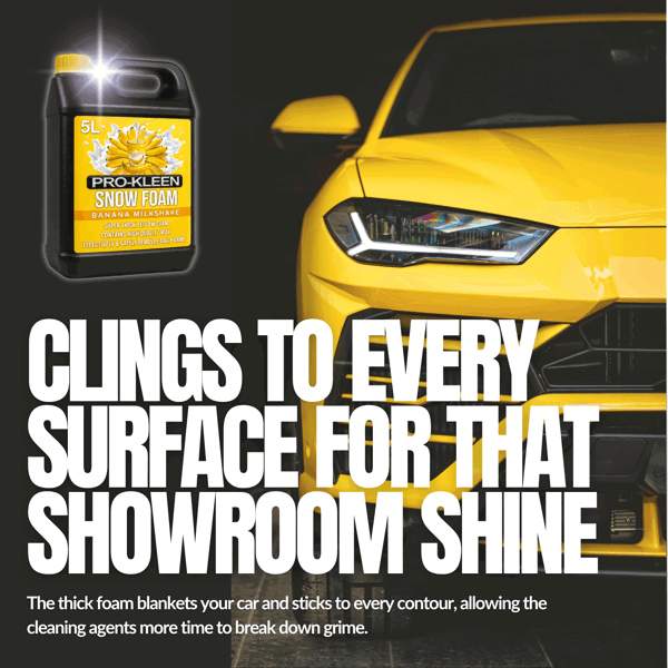 ProKleen Pro-Kleen 15L Banana Milkshake YELLOW Snow Foam with Wax Super Thick & Non-Caustic Foam