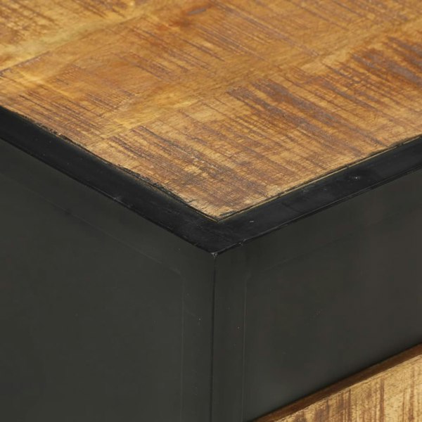 Berkfield Bedside Cabinet 40x40x35 cm Rough Mango Wood