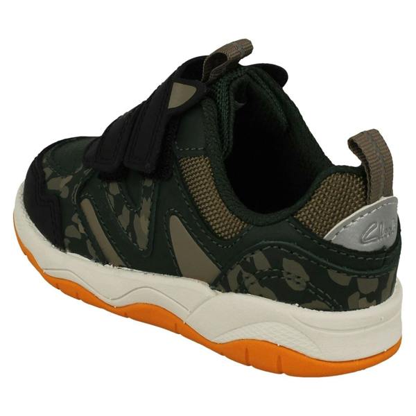 Clarks Childrens PLAYPRINTS Collection By Clarks Big Cat Print Detailed Trainers Clowder Run T
