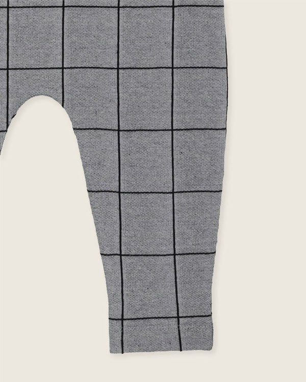 Grey Window Pane Check Print Dungarees - image 5