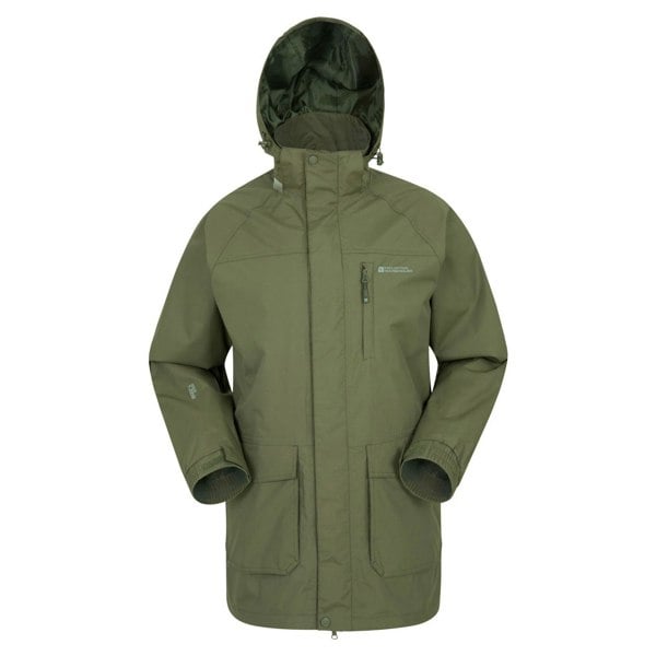 Mountain Warehouse Mens Glacier II Long Waterproof Jacket - Khaki