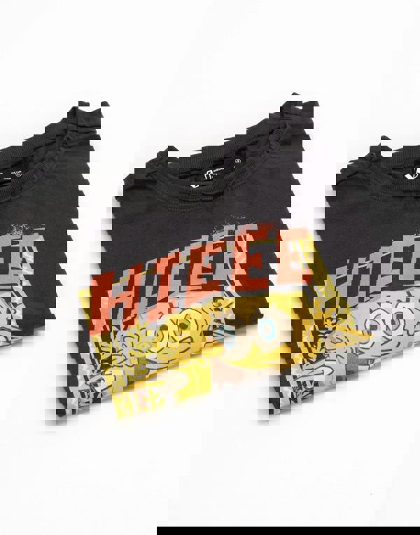 SpongeBob SquarePants Womens Grey Character Cropped Short Sleeved T-Shirt