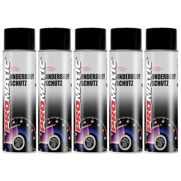 Promatic 5X Promatic Black Underbody Spray Paint 500ml
