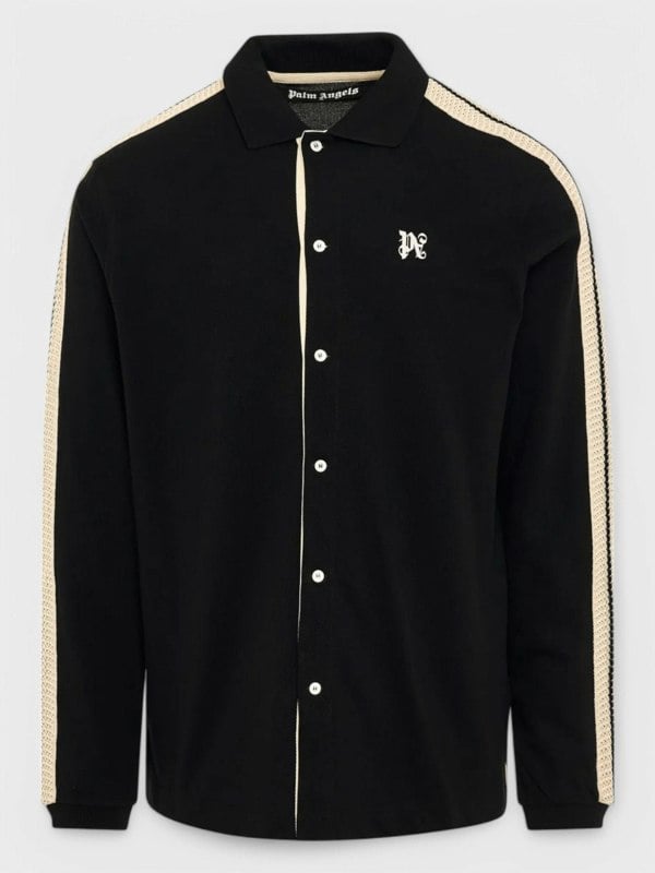 Palm Angels Monogram Trackshirt Black - Supplied FashionPALM ANGELS