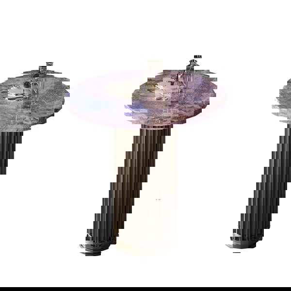 Tabitha Side Table, Purple & Marble & Aluminum Alloy-Rit Concept-Rit Concept