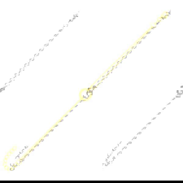 Spero London Jewelled Interlink Bracelet Sterling Silver in Gold