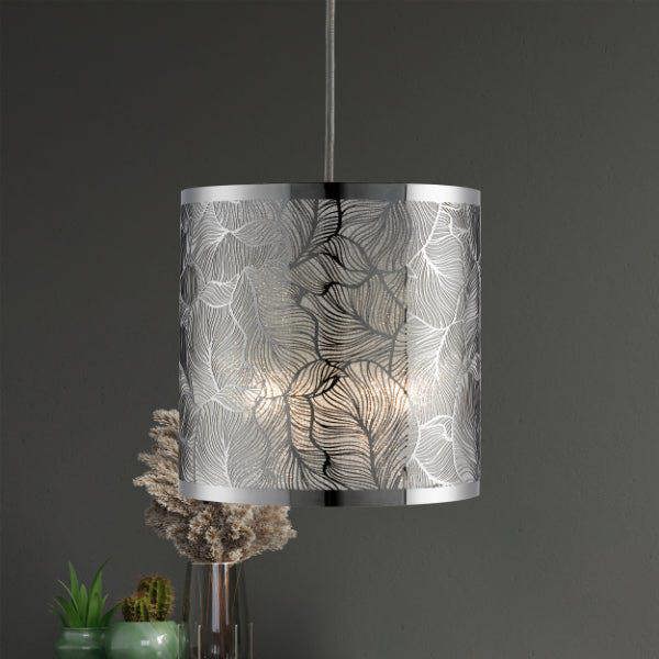 Pagazzi Lighting Freddie Pendant Light Shade Polished Chrome
