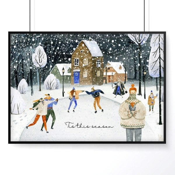 Christmas decor for living room | Wall art print