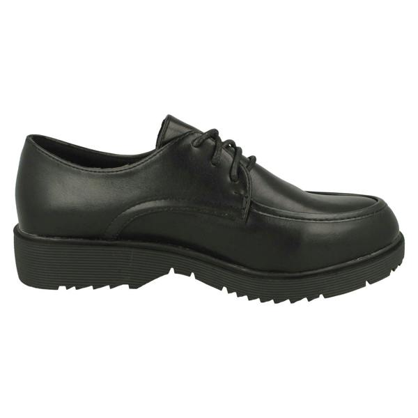 Spot On Ladies Spot On Lace Up Chunky Sole Shoes F90095