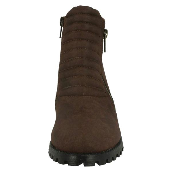 Spot On Ladies Spot On Chunky Ankle Boots