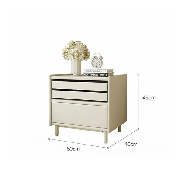 Luna Bedside Table Storage, Cream-Rit Concept-Rit Concept