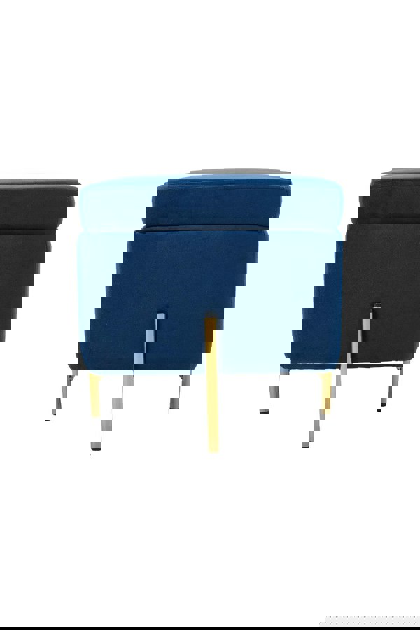 Living and Home Blue Flannel Upholstered Storage Bench