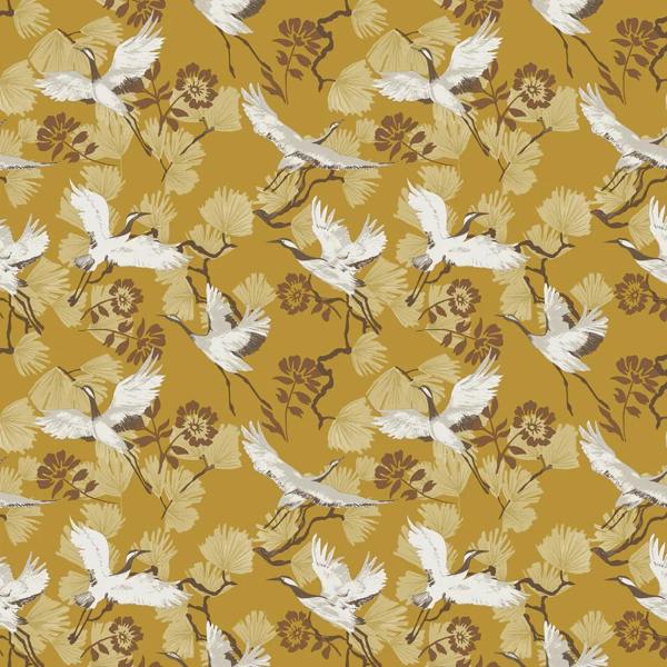 Furn Demoiselle Wallpaper - Mustard Yellow - 