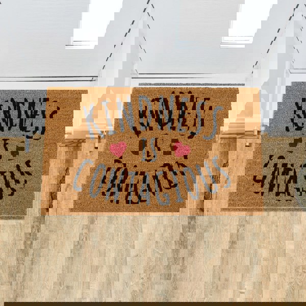 JVL Eco-Friendly Latex Backed Coir Entrance Doormat, 45x75cm - Kindness