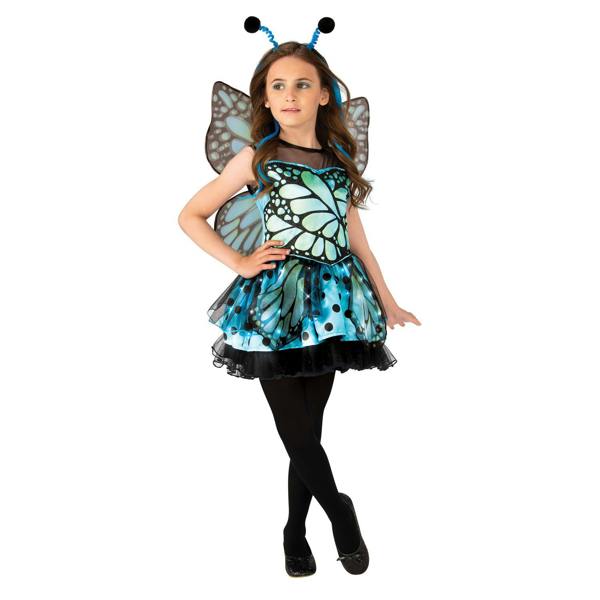 Bristol Novelty Girls Butterfly LED Light Costume - Blue/Black - 