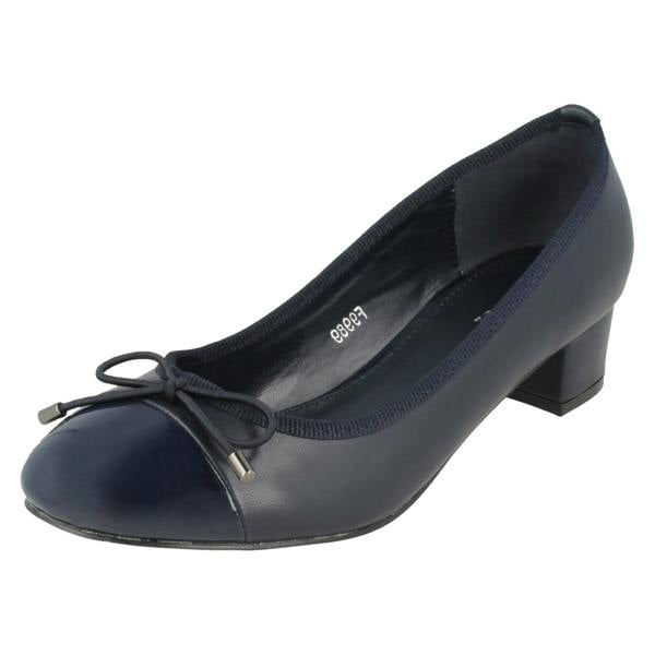 Spot On Ladies Spot On Mid Heel Court Shoes