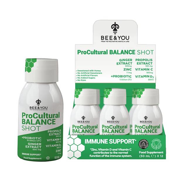 Bee and You Propolis Immune Shot - Probiotic, 50 ml x 12