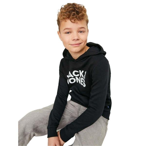 Jack And Jones Boys Bradley Drawstring Hoodie - Black - 