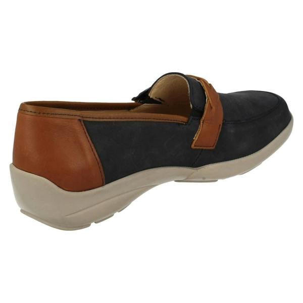 DB Shoes Ladies Easy B Wide Fitting Slip On Loafers Cork