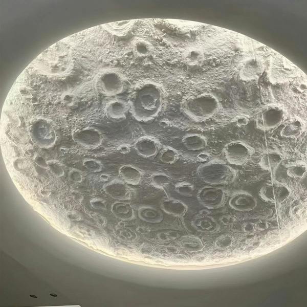 ENER-J Moon Crater PU Wall Panel, White Textured Finish Size: 1200 x 600 x 60 mm (Pack of 2)