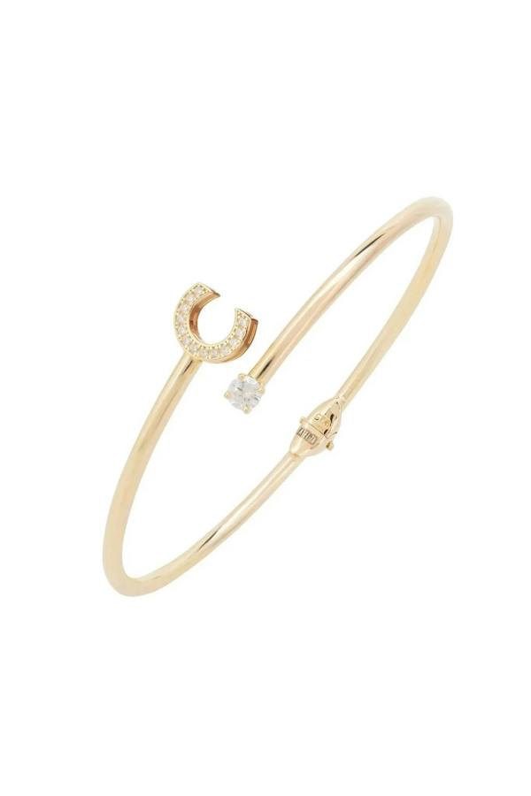 Initial Bangle Gold C - LATELITA Bracelets