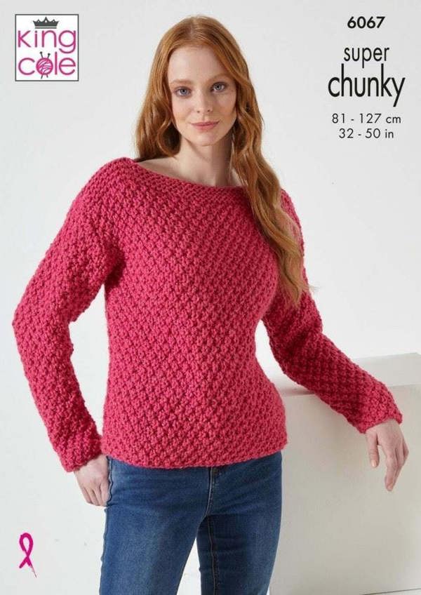 King Cole Celestial Super Chunky Knitting Pattern 6067, Jackets, Sweaters for Women, 32 - 50 Inches