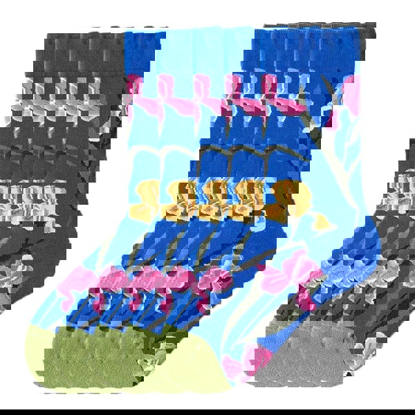 Anysox 5 Pairs Size 5-9 Fashion Socks Combed Cotton Art Abstract Pink Flower Oil Painting Novelty Happy Funny Christmas Gift for Women