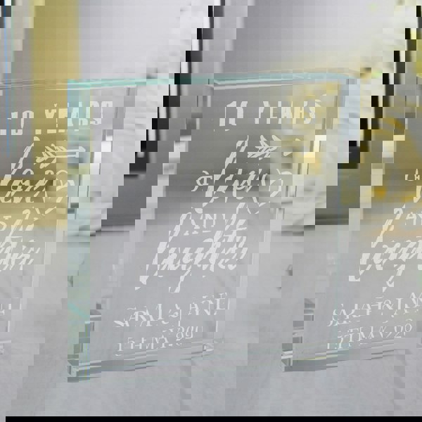 Personalised Memento Company Personalised Arrow Anniversary Crystal Token