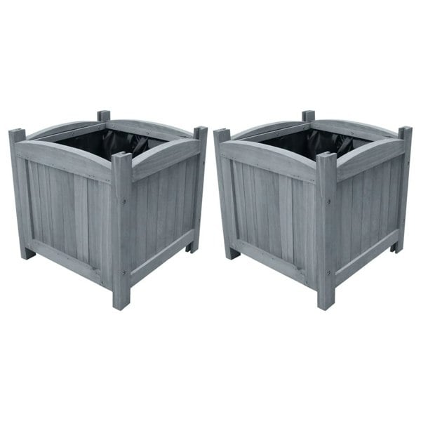 Berkfield Garden Raised Beds 2 pcs 30x30x30 cm Solid Firwood